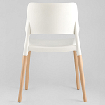 Пластиковый стул на ножках из массива бука Ferret White варинант исполнения - 6 | Loft Concept в Волгограде