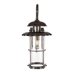 Уличный настенный светильник с цилиндрическим плафоном и изогнутым кованым каркасом Elysian Lanterns варинант исполнения - 2 | Loft Concept в Волгограде