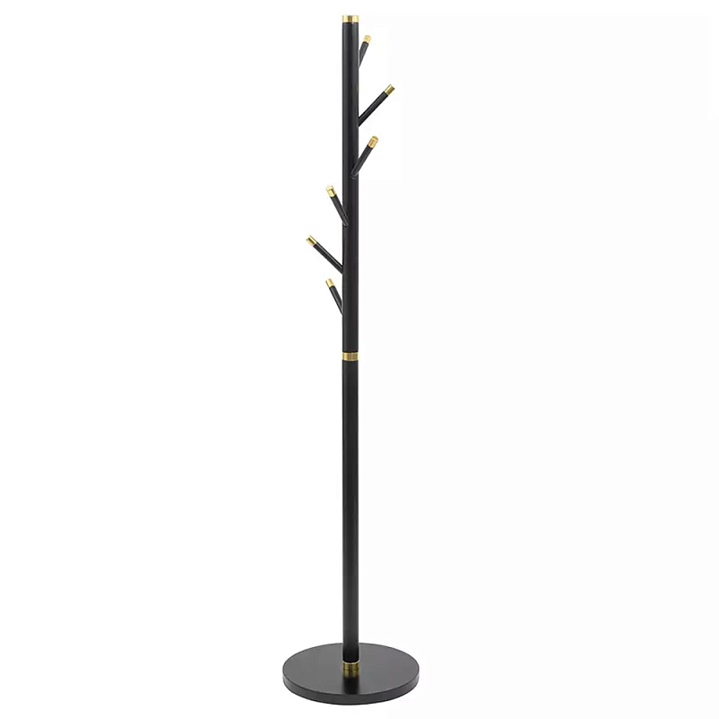 Напольная вешалка чёрная с золотистыми элементами Branches Hangers Черный Золотой Напольная вешалка чёрная с золотистыми элементами Branches Hangers Черный Золотой в Волгограде | Loft Concept