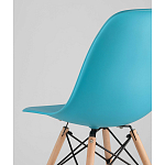Пластиковый стул на ножках из массива бука Eames Torquoise варинант исполнения - 3 | Loft Concept в Волгограде