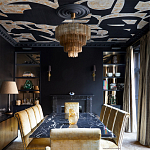 Обои ручная роспись в стиле Арт-деко Symphony Original colourway on Flint silk dupion варинант исполнения - 2 | Loft Concept в Волгограде