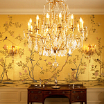 Обои ручная роспись Badminton Deep Rich Gold gilded paper варинант исполнения - 4 | Loft Concept в Волгограде