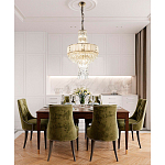 Люстра с декором из мрамора и хрусталя Dione Marble Crystal Chandelier варинант исполнения - 2 | Loft Concept в Волгограде