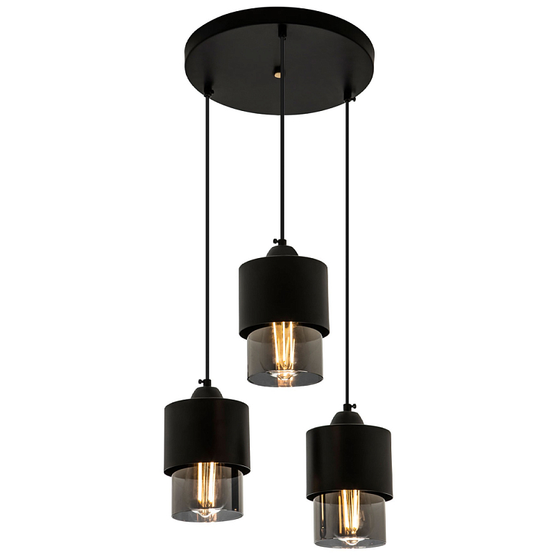 Каскадный светильник с 3-мя плафонами из дымчатого стекла Volta Flos Cascade Hanging Lamp Стекло Смок Черный Каскадный светильник с 3-мя плафонами из дымчатого стекла Volta Flos Cascade Hanging Lamp Стекло Смок Черный в Волгограде | Loft Concept