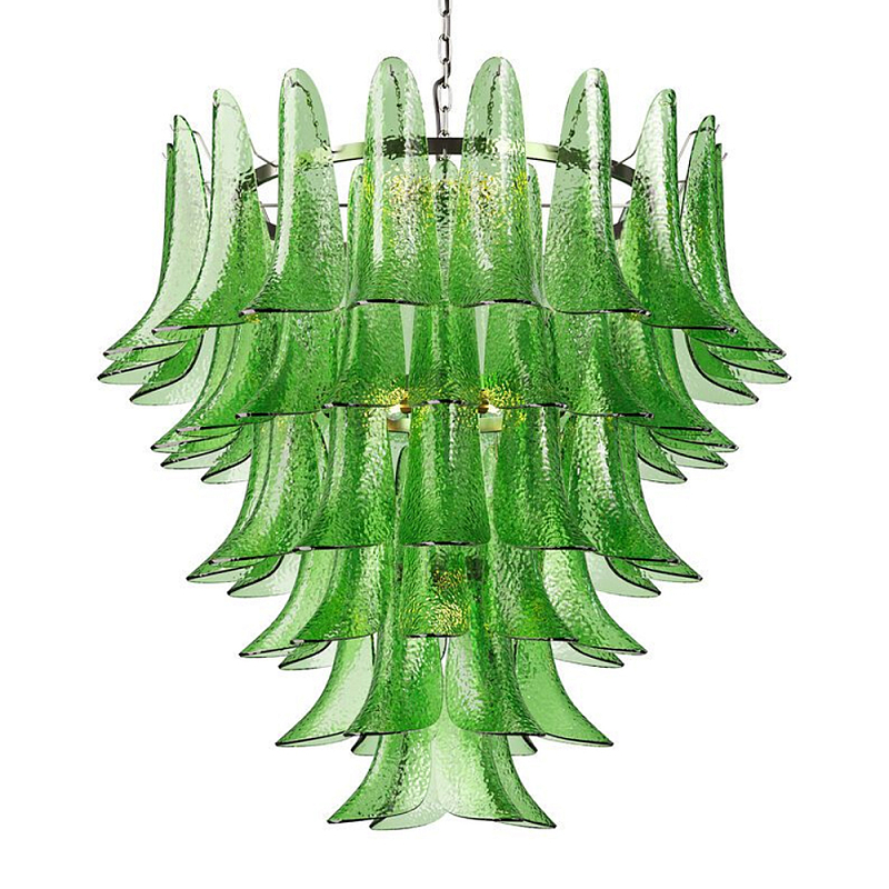 Люстра из семи ярусов зеленого стекла Independence Зеленый в Волгограде | Loft Concept 