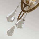 Бра с овальным зеркальным основанием с лампой в виде свечи и хрустальными подвесками Feiss варинант исполнения - 4 | Loft Concept в Волгограде