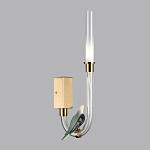 Бра с прозрачной изогнутой трубкой и декоративной фигуркой птицы Ganthea варинант исполнения - 3 | Loft Concept в Волгограде