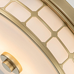 Потолочный светильник для ванных комнат цвета латунь в виде металлической клетки с геометрическими узорами Quoizel варинант исполнения - 4 | Loft Concept в Волгограде