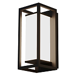 Уличный настенный светильник прямоугольный с чёрной рамкой Высота 35 см Geometric Glow варинант исполнения - 1 | Loft Concept в Волгограде