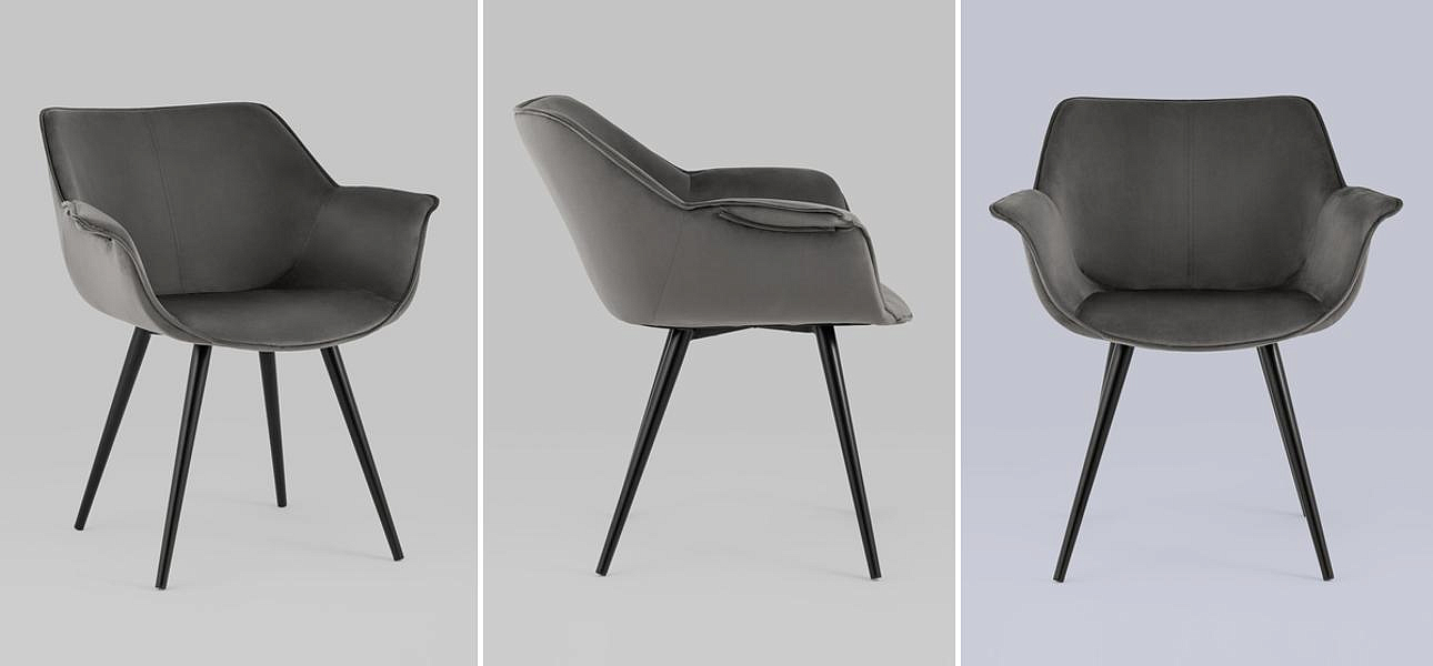 Стул Mason chair Темно-Серый велюр Стул Mason chair Темно-Серый велюр - Loft-Concept в Волгограде