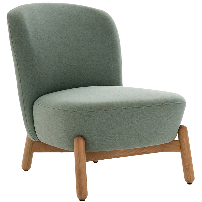 Кресло на деревянных ножках Olguin Green Chair Зеленый шалфей Древесина Кресло на деревянных ножках Olguin Green Chair Зеленый шалфей Древесина в Волгограде | Loft Concept