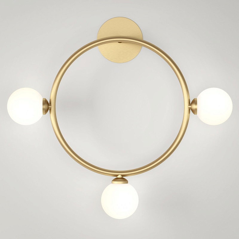 Бра Areti Circle Wall Золотой Белый Бра Areti Circle Wall Золотой Белый в Волгограде | Loft Concept