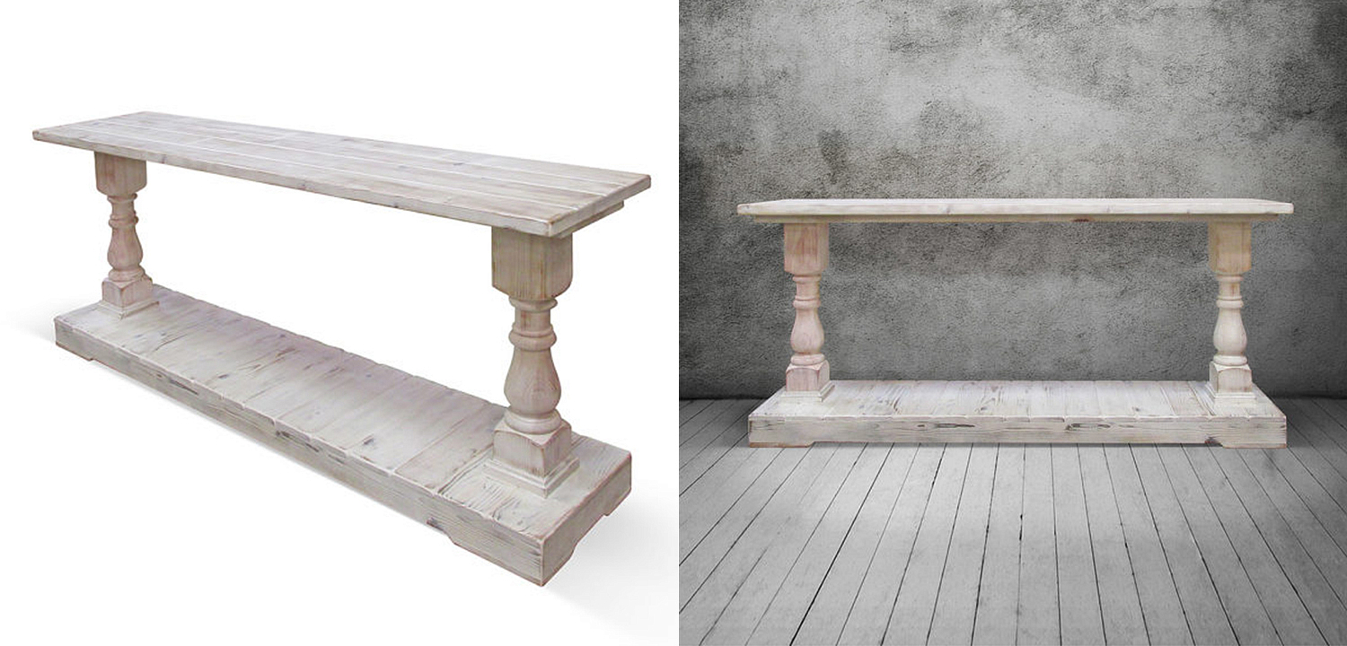 Консоль Oxford Washed Antique White Console Консоль Oxford Washed Antique White Console - Loft-Concept в Волгограде
