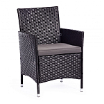 Обеденный комплект из искуственного ротанга Vintara черный варинант исполнения - 7 | Loft Concept в Волгограде