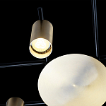 Потолочный светильник с 8-ю цилиндрическими плафонами цвета латунь TRIBES CHANDELIER варинант исполнения - 5 | Loft Concept в Волгограде