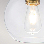 Подвесной светильник латунного цвета с прозрачным стеклянным плафоном Feiss варинант исполнения - 8 | Loft Concept в Волгограде