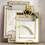 Зеркало прямоугольное Golden Classic Ornament Mirror варинант исполнения - 5 | Loft Concept в Волгограде