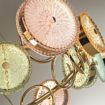 Люстра с плафонами из разноцветного стекла Glass Peonies варинант исполнения - 4 | Loft Concept в Волгограде