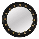 Зеркало черное с круглыми золотыми декоративными элементами Prince of the Church варинант исполнения - 1 | Loft Concept в Волгограде