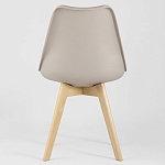 Стул с основой из пластика и мягким сиденьем Arvika Beige варинант исполнения - 4 | Loft Concept в Волгограде