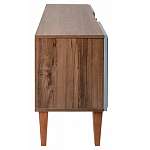 ТВ-тумба серая из массива бука с 2-мя дверками и ящиком Wenge Light варинант исполнения - 3 | Loft Concept в Волгограде