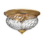 Потолочный светильник цвета латунь с прозрачным рифленым плафоном в форме чаши Hinkley варинант исполнения - 1 | Loft Concept в Волгограде