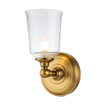 Бра для ванных комнат с прозрачным плафоном из стекла с пузырьками на основании цвета латунь Feiss варинант исполнения - 1 | Loft Concept в Волгограде