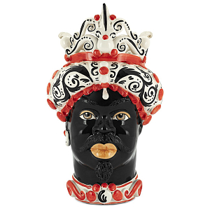 Ваза VASE MORO MAN MEDIUM  black and red