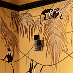 Обои с вышивкой ручной работы Étienne Original colourway on wool sateen варинант исполнения - 6 | Loft Concept в Волгограде