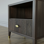 Прикроватная тумбочка с полкой Elsa Dreams Walnut  варинант исполнения - 3 | Loft Concept в Волгограде