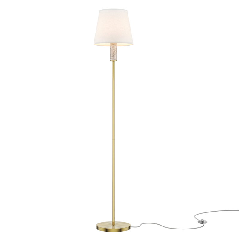 Напольный светильник Lira E27 Латунь Белый Серый в Волгограде | Loft Concept 