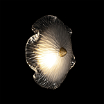 Бра в форме прозрачного стеклянного цветка с рельефной текстурой Textured Glass варинант исполнения - 2 | Loft Concept в Волгограде