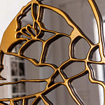 Зеркало кругле в декоративной раме золотого цвета Golden Ratio варинант исполнения - 2 | Loft Concept в Волгограде