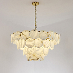 Люстра подвесная четырехъярусная с подвесками в форме дисков Cryptocrystalline Stone варинант исполнения - 7 | Loft Concept в Волгограде