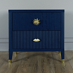 Тумба прикроватная с двумя ящиками Elsa Dreams Blue варинант исполнения - 5 | Loft Concept в Волгограде