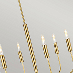 Люстра с 6-ю лампами на тонких изогнутых рожках в современном стиле Feiss варинант исполнения - 6 | Loft Concept в Волгограде