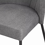 Стул серый с широкой закругленной спинкой Chair Gray Attractive варинант исполнения - 7 | Loft Concept в Волгограде