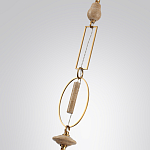 Подвесной светильник со стеклянным плафоном и декоративной вставкой из текстурного камня Tectona  варинант исполнения - 6 | Loft Concept в Волгограде