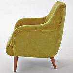 Кресло велюровое горчичного цвета Diaspro Mustard Armchair варинант исполнения - 4 | Loft Concept в Волгограде