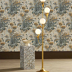 Торшер с золотым каркасом в виде стебля с листьями Inspired by Nature варинант исполнения - 4 | Loft Concept в Волгограде