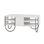 Стол журнальный прямоугольной формы с 2-мя полками белого цвета NORFOLK WHITE варинант исполнения - 1 | Loft Concept в Волгограде