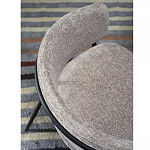 Стул полукруглый с каркасом из металла и мягким сиденьем и спинкой Soft Chenille варинант исполнения - 7 | Loft Concept в Волгограде