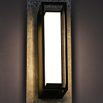 Уличный настенный светильник прямоугольный с чёрной рамкой Geometric Glow варинант исполнения - 2 | Loft Concept в Волгограде