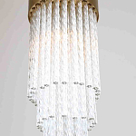 Подвесной светильник с прозрачными стеклянными подвесками и металлическим основанием Nembus варинант исполнения - 3 | Loft Concept в Волгограде