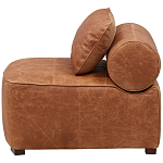 Кожаное модульное кресло коричневое без подлокотников с подушкой Coul Leather Modular Armchair варинант исполнения - 3 | Loft Concept в Волгограде