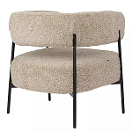 Кресло полукруглое мягкое с буклированной обивкой Armchair with Boucle Upholstery варинант исполнения - 1 | Loft Concept в Волгограде