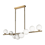 Люстра на штанге с 8-ю белыми шарообразными плафонами Bubble Chandelier варинант исполнения - 2 | Loft Concept в Волгограде