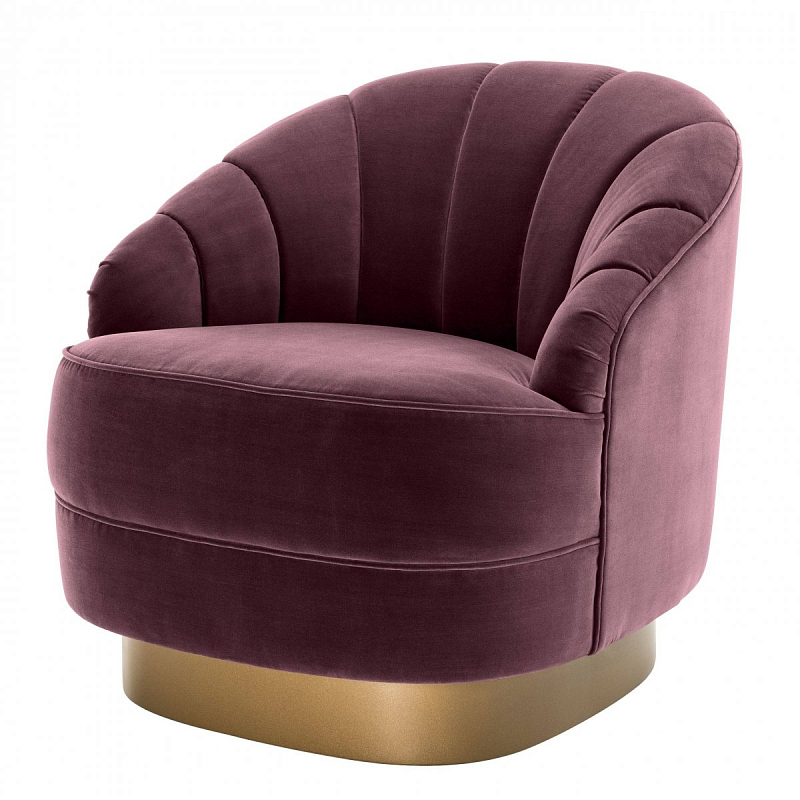 Кресло Eichholtz Chair Hadley Purple Сливовый матовое золото Кресло Eichholtz Chair Hadley Purple Сливовый матовое золото в Волгограде | Loft Concept