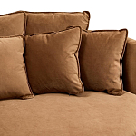 Кушетка круглая с обивкой из велюра коричневая Milky Brown Chair варинант исполнения - 6 | Loft Concept в Волгограде