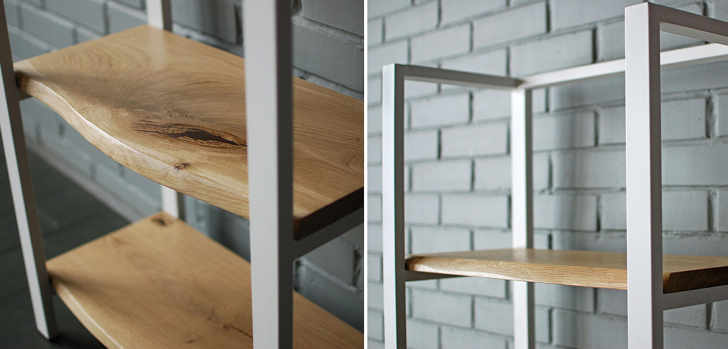 Стеллаж Holt White Industrial Metal Rust Rack Стеллаж Holt White Industrial Metal Rust Rack - Loft-Concept в Волгограде